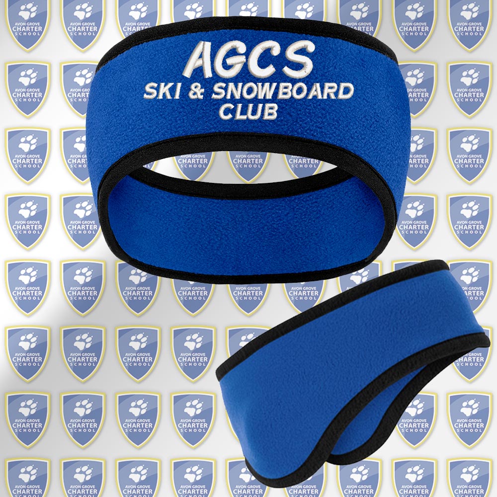 Ski & Snowboarding Club Two-Color Fleece Headband