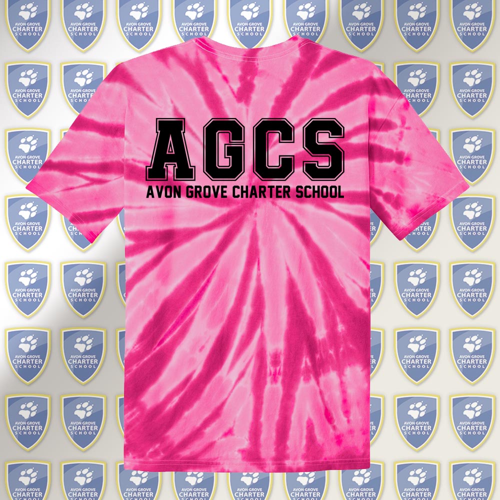 AGCS Youth Pink Tie-Dye Tee